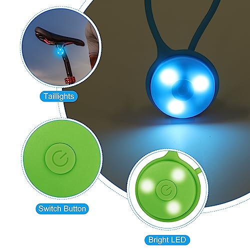 PATIKIL LED Running Light, Silicone Rope Bike Safety Light Running Lights for Runners, Cycling - color: Green