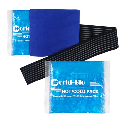Reusable Gel Ice Packs with Wrap, 2 Pack 1 Wrap 6.3"x5.1" - style: 6.3"x5.1", 2 PACK + 1 Wrap
