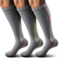 KEMISANT Women Cushioned Compression Knee High Sports Recovery Socks 3Pack - color: 3pairs-gray8294, size: Small-Medium