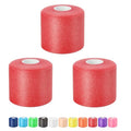 Pre Wrap Athletic Tape 3 Pack, 2.76 Inch x 30 Yards Foam Underwrap, Red - color: Red