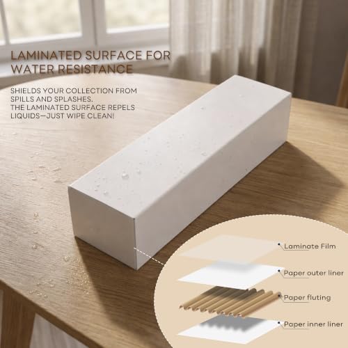 Trading Card Storage Box, 10-Pack Cardboard Trading Card Box with Dividers - color: 10-Pack/White