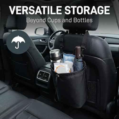 Car Cup Holder, Multi-Function Auto Water Bottle Holder with Adjustable Strap, Universal Vehicle Interior Seat Side Drink Storage Bag for Cars, SUVs, Trucks(Large) - size: Large
