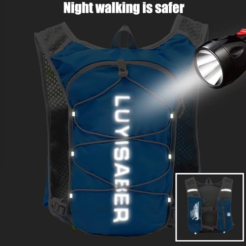 2L Marathon Hydrating Backpack Breathable Ultralight Hiking Hydration Vest Nylon Multifunction Water Vest for Running Cycling(Orange)