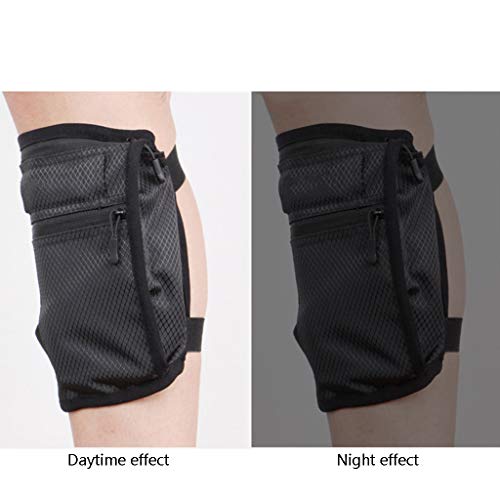 Practical Phone Leg Straps, Running Armband Sleeve Phone Holder with Adjustable Strap for Sports Exercise Workout - color: Gray