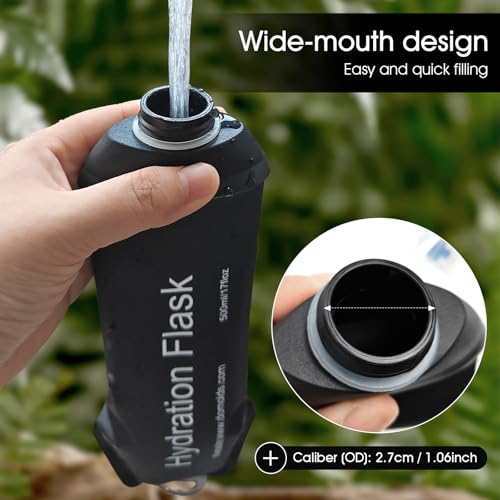 GUYI GYGYL Soft Flask, Collapsible Water Bottle for Sports, 150ml Black - color: 150ml Black