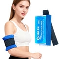 Reusable Soft Gel Ice Pack Wrap 12"x4.7", Hot and Cold Compress First Aid - color: Blue - 12" X 4.7" - 1 Ice Pack & Wrap