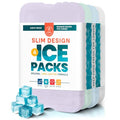 Healthy Packers Ice Packs for Lunch Boxes, Slim Cooler Ice Packs - color: Pastel (4 Pack)