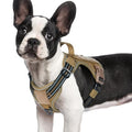 rabbitgoo Tactical Dog Harness for Small Dogs, No Pull Service Pet Vest - color: Brown, size: S(Chest:16.1"-31.5",Neck:15.4"-21.6",Back:7.1")