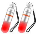 SecurityIng 2 Pcs Scuba Dive Strobe Signal Light, 2 Modes -Red - color: Red