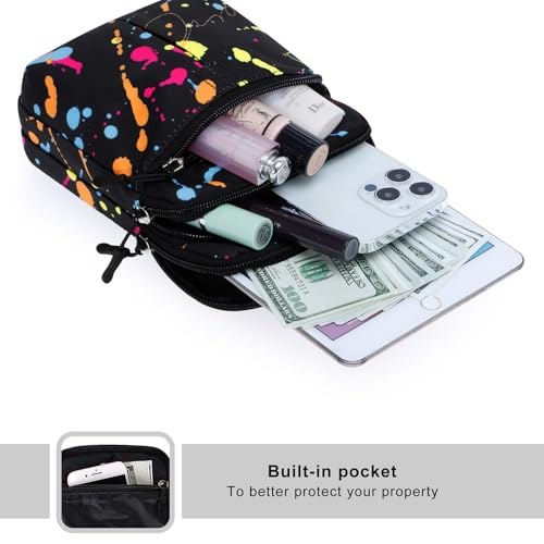 KAMO Multifunction Phone Waist Bag - Diagonal Crossbody Purse for Women & Men - color: Black-Graffiti