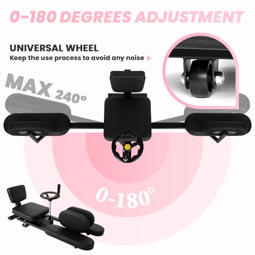 0-240° Adjustable Leg Stretcher, 500 LBS Heavy Duty Steel Leg Stretch Machine, 360° Rotating Hand Wheel, Leg Stretching Training Machine for Home Gym Split Machine Training Fitness