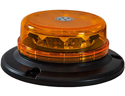 Buyers Products SL550ALP Low Profile LED Beacon Warning Light, 6"x2", Permanent & Magnetic Mount, Auxiliary Power Plug, 12 LEDs, 3 Flash Patterns, SAE J845 Class 1, Emergency Lighting for Vehicles - style: Auxiliary Plug