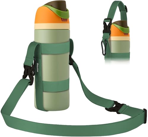 EasyAcc Water Bottle Holder Strap Sling, for Owala FreeSip 24 32 40 oz, Hydro Flask, Cirkul, Yeti, Stanley Flip, Universal Water Bottles, with Carabiner, for Walking Curise Travel (Bottle Excluded) - color: Camo Cool