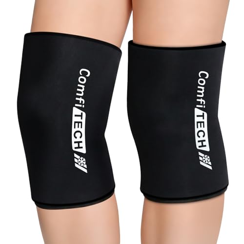 ComfiTECH Knee Ice Pack Wraps for Elbow & Calf, Gel Cold Compression, L, 2P - size: Large