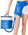 Cold Therapy Machine for Hip, 15.8Qt Large Ice Machine with Temp Display & Pressure Regulator, Cryotherapy Leak-Proof Hip-Specific Wrap, Whisper-Quiet Pump & 4 Timer Settings