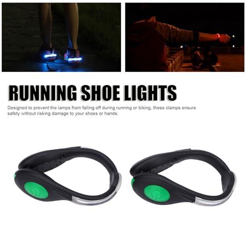 LED Shoes Clip Lights, USB Charging Clip On Shoe Lights, Safety Night Running Gear for Walking Jogging Biking Cycling Biking Accessories - color: Green