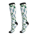 Crazy Fun Compression Socks, Unisex Knee High Support Socks - color: Cactus