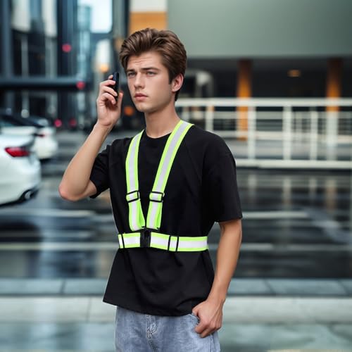2.0 IN High Visibility Reflective Safety Strap for Construction, Running, Cycling - color: 1pc-yellow, size: XX-Large