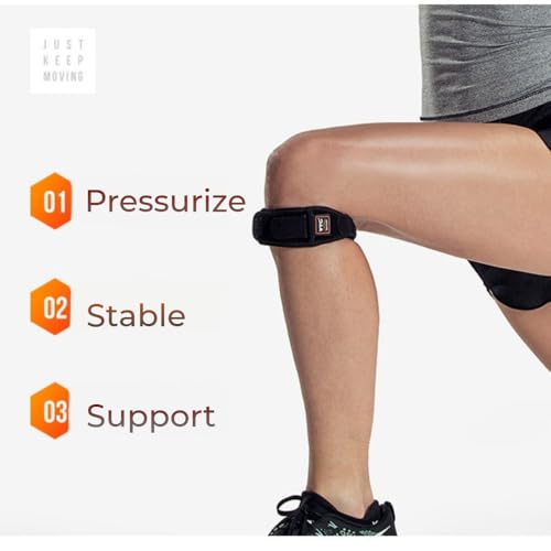 1 Pack Adjustable Patella Knee Strap, Stabilizing Knee Brace