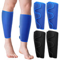 Chivao 2 Pairs Calf Brace Adjustable Shin Splint Support Lower Leg Compression Wrap Calf Sleeves for Men Women Pain Relief, Increases Circulation Reduces, Muscle Swelling(Blue, Black) - color: Blue, Black