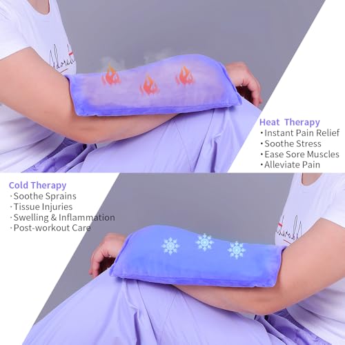 UNI-GO Silica Beads Microwave Heating Pad, Violet, 6"x12" - color: Violet-6"x12"