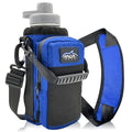 Arca Gear Hydro Carrier 32 oz Small - Insulated Water Bottle Sling w/Carry Handle, Shoulder Strap, Wallet and Two Pouches - The Perfect Flask Accessory - color: Deep Blue