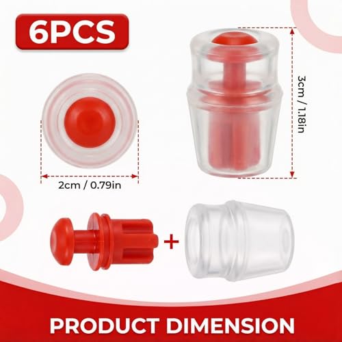 6PCS Silicone Bite Valve Replacement Nozzles, Bite Valve Replacement Sheath for Water Bladder Reservoirs, Hydration Pack Bite Valve Sheath Safe Nozzle Mouthpiece Replacement Compatible with Osprey