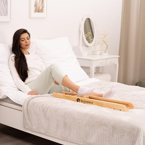 Knee & Hip Rehab Glider – Physiotherapy Equipment for Stroke Rehab, Recovery Aids, Slide Board for Post-Surgery & Injury – Lightweight Oak Design, Improves Mobility & Circulation