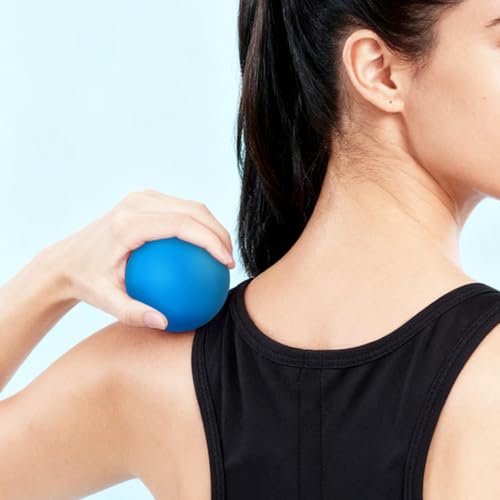ZUFECY Yoga Ball for Release, 2.5 Inch Silicone Therapy Ball, Deep Tissue Massage for Foot, Shoulder and Back Pain, Handheld Trigger Point Scooch Ball, Exercise Recovery & Physical Therapy Tool
