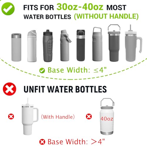 Water Bottle Carrier Bag with Strap Phone Pocket for Walking, Hiking, Cycling - color: 5-Pink, size: 32oz-40oz