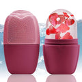 XHJRI Ice Face Roller Massager,Ice Cube Roller for Face, Eyes and Neck Naturally Conditioning and Skin Care,De-Puff Eye Bags,Reduce Migraine Pain,Reusable Massage Silicone Ice Mold (Upgrade Rose) - color: New Rose