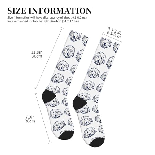 Compression Socks Knee High Support Stockings Women Men - color: Cute Goldendoodle