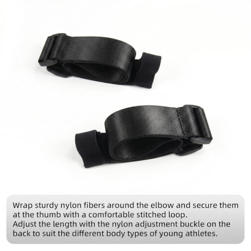 Arm Swing Trainer for Youth, Adjustable Nylon Running Arms position for 90 Degrees - color: Black