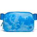 Pander Nylon Fanny Pack for Women, Two-Way Zipper Crossbody Bag - color: Cloud Blue