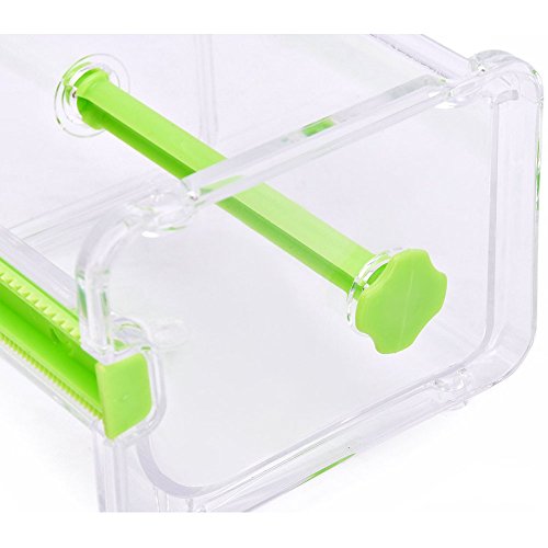 2pcs HomDSim Washi Tape Dispenser Cutter, Roll Holder Organizer, Masking Desktop DIY Sticker Cutter Holder Storage Box - Green - color: Green