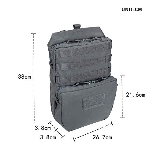 EXCELLENT ELITE SPANKER Tactical MOLLE Hydration Pack for 3L Water Bladder - color: Grey