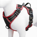 No Pull Dog Harness, No-Choke Soft Padded Reflective Dog Vest Harness with Front Clip & Top Handle, 2 Quick-Release Buckles, Adjustable for Small Medium Large Dogs - color: Black/Red, size: X-Small