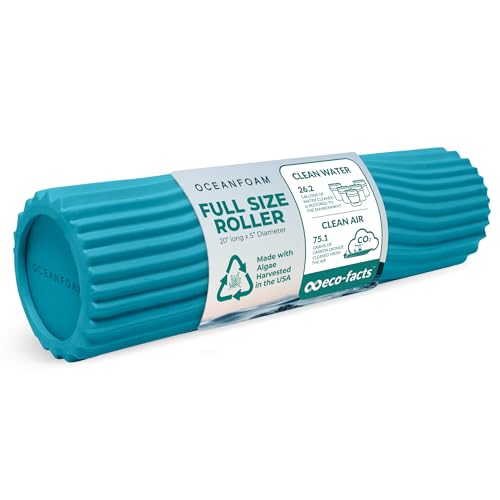Oceanfoam Tidal Roller - Massage Foam Roller for Exercise (Miami Blue) - color: Miami Blue