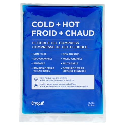 Cryopak Hot or Cold Packs - Flexible Gel Ice Packs for Injuries Reusable Microwavable and Non-Toxic (11 x 15) - size: X-Large