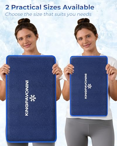 KingPavonini Soft Large Ice Packs for Injuries Reusable, 11"x15" - style: Large (Pack of 1)