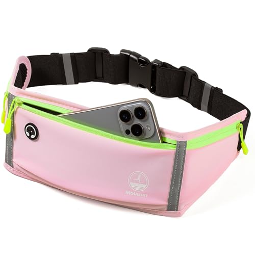 Running Belt Slim Fanny Pack Jogging Pouch Phone Holder Waist Pack - Light Pink - color: D Light Pink