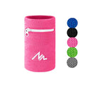 NEWZILL Wrist Wallet Wristband with Zipper for Men & Women, Cotton - color: Pink, size: Large