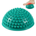 Agatige Foot Massage Ball, Half Round PVC Spiky Foot Wakers Balance Therapy Dome Trigger Point Ball Feet Massage Roller for Yoga Fitness Exercise Gym Massager (Green) - color: Green