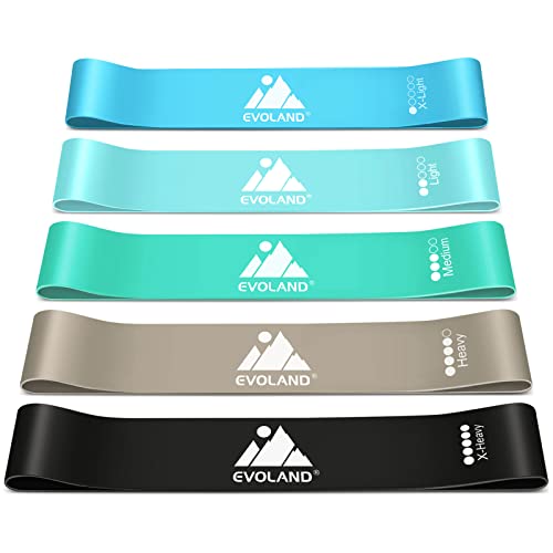 Resistance Bands Set, Workout Bands with Handles, 5 Levels - color: Blue
