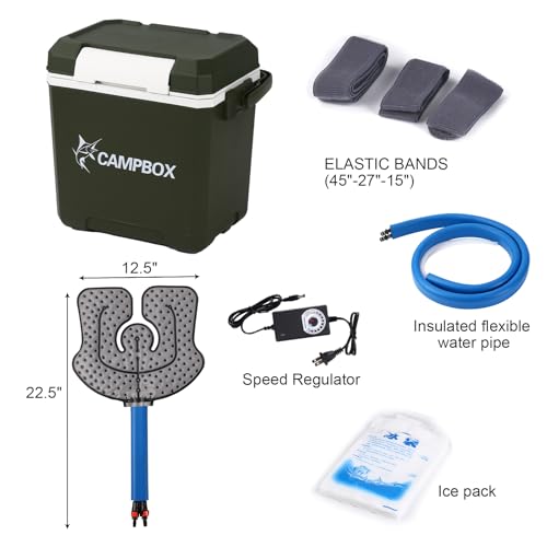 Cold Therapy Machine with Speed Control Ice Machine for Knee After Surgery, Knee Replacement Recovery System, Cryotherapy Pain Relief with Universal Compression Pad for Shoulder, Hip and Ankle (Cyan) - color: Green