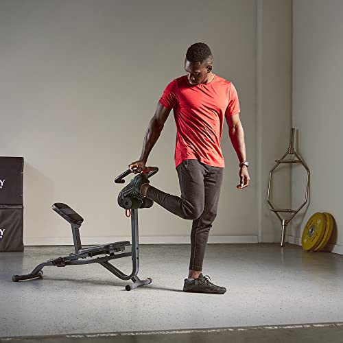Sunny Health & Fitness Full Body Stretch Machine Back Stretcher Pivot Seat - color: Black
