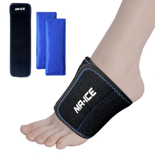 Ankle Ice Pack Wrap for Foot Pain Relief - Ankle Ice Packs for Injuries Reusable Gel Ice Pack for Sprains, Muscle Pain, Bruises - Foot Ice Pack Wrap for Wrist, Knee, Elbow, Achilles Tendon, Shin - style: foot & ankle