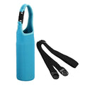 PATIKIL Water Bottle Sling Bag, Neoprene Portable Insulated Bottle Holder Carrier with Removable Adjustable Shoulder Straps - color: Blue