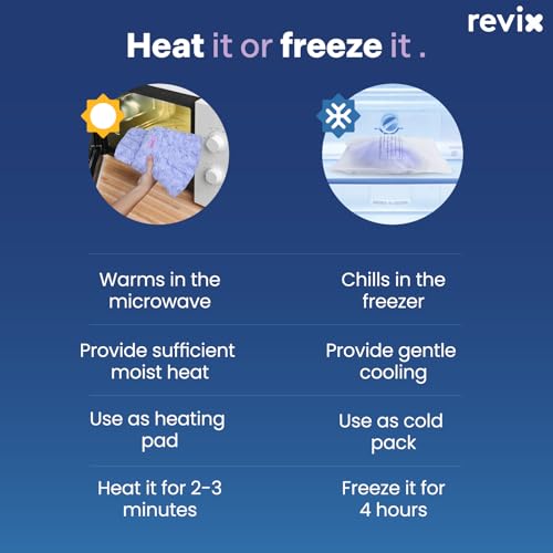 REVIX Microwavable Heating Pad for Neck & Shoulders, Moist Heat Wrap - color: Purple