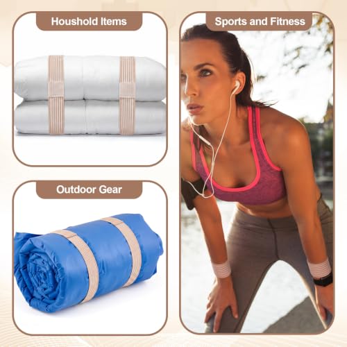 Geiserailie 4 Pcs Ice Pack Strap 4 Size Ice Belt Extender, Skin Tone - color: Skin Tone